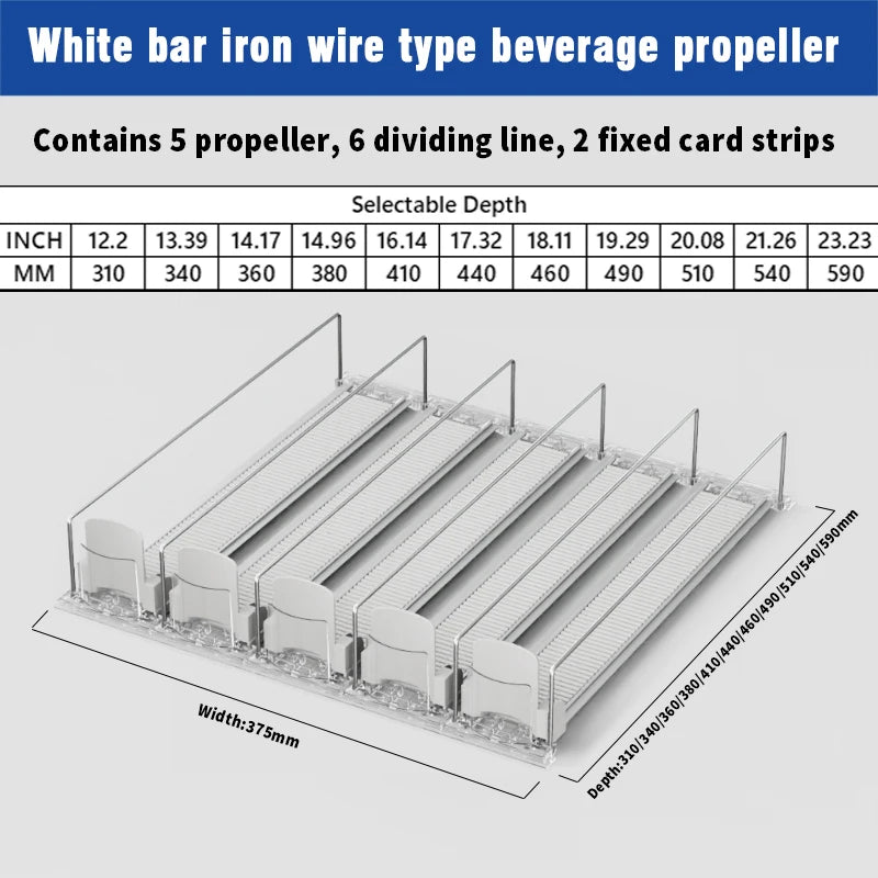 Automatic Push Canned Beverage Push Rack Beverage Pusher For Fridge Automatic Drink Canned Rack Drink Organizer Dispenser