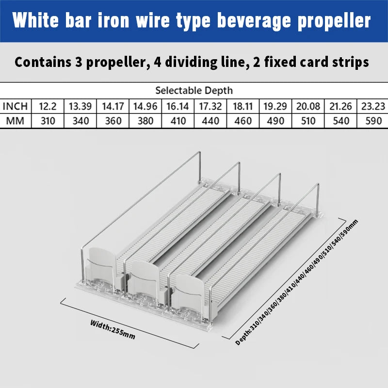 Automatic Push Canned Beverage Push Rack Beverage Pusher For Fridge Automatic Drink Canned Rack Drink Organizer Dispenser