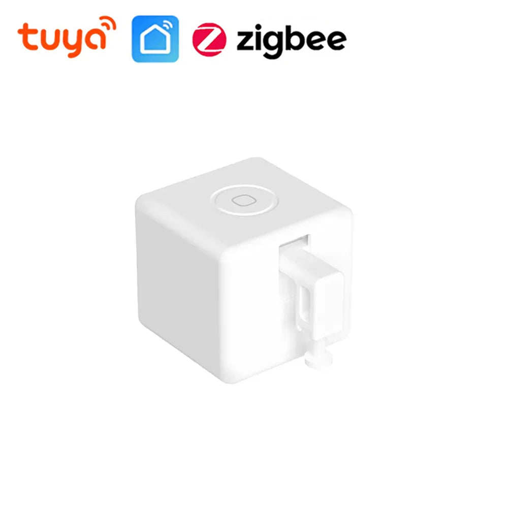 Tuya Zigbee Smart Fingerbot Plus Switch Button Pusher Touch Arms Fingerbot Smart Life Control Works with Alexa Google Home Alice