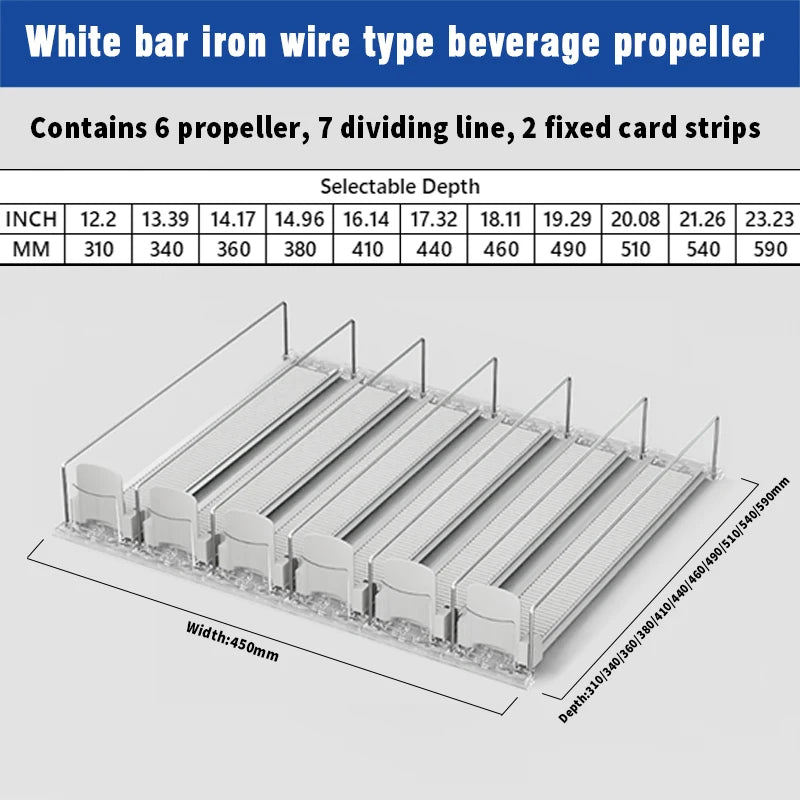 Automatic Push Canned Beverage Push Rack Beverage Pusher For Fridge Automatic Drink Canned Rack Drink Organizer Dispenser