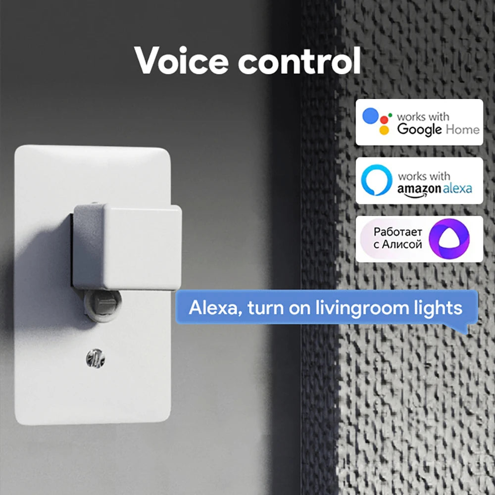 Tuya Zigbee Smart Fingerbot Plus Switch Button Pusher Touch Arms Fingerbot Smart Life Control Works with Alexa Google Home Alice