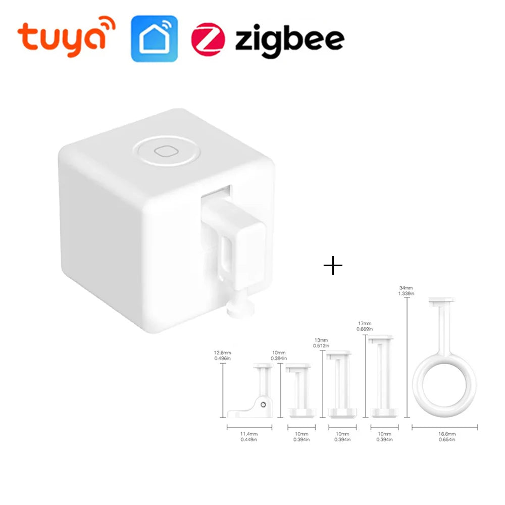 Tuya Zigbee Smart Fingerbot Plus Switch Button Pusher Touch Arms Fingerbot Smart Life Control Works with Alexa Google Home Alice