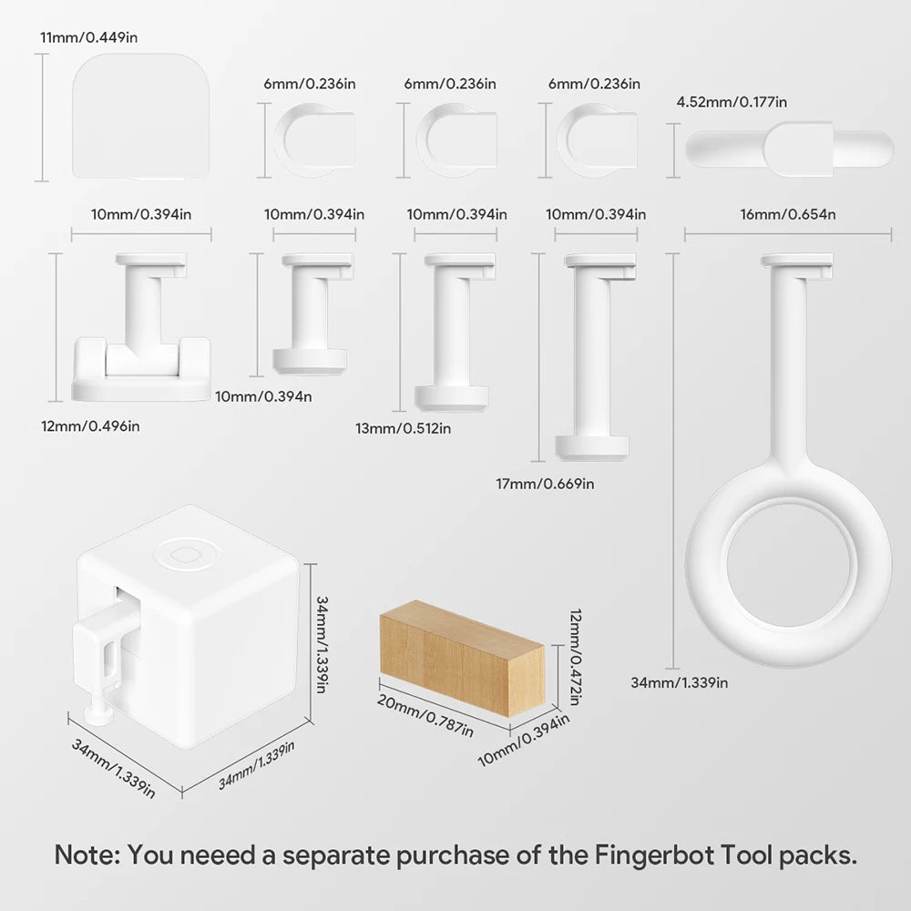 Tuya Zigbee Smart Fingerbot Plus Switch Button Pusher Touch Arms Fingerbot Smart Life Control Works with Alexa Google Home Alice